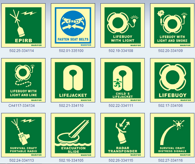 IMO safety signs